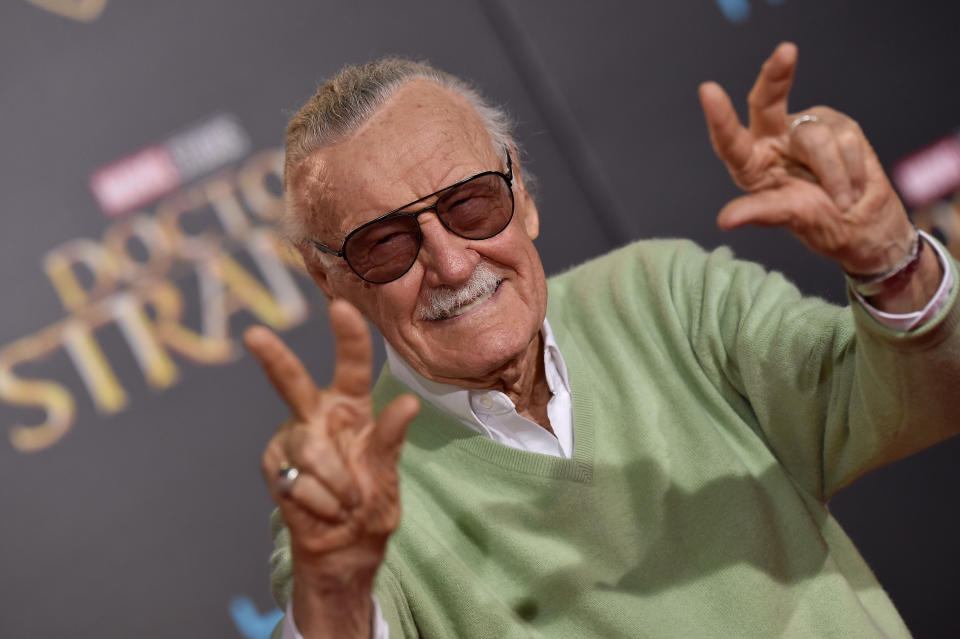 HOLLYWOOD, CA - OCTOBER 20:  Executive producer Stan Lee arrives at the Los Angeles Premiere of 'Doctor Strange' on October 20, 2016 in Hollywood, California.  (Photo by Axelle/Bauer-Griffin/FilmMagic)