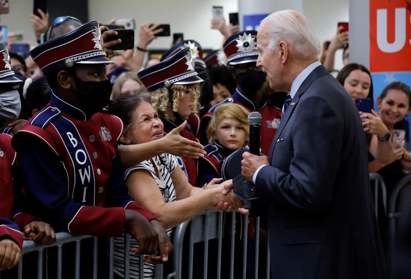 U.S. President Biden attends DNC rally in Rockville, Maryland