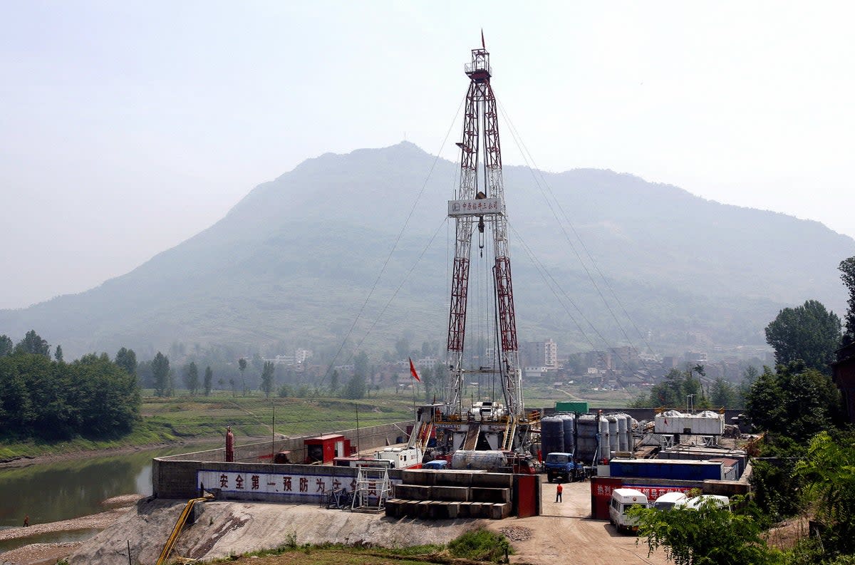 File photo: A view of a drill well in the Puguang gas field in southwest China's Sichuan province (AFP via Getty Images)