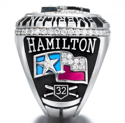 Rangers unveil two-karat AL championship ring