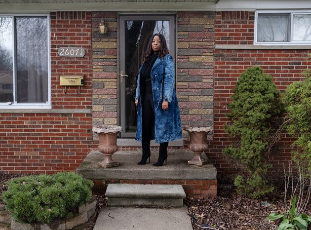 Chilah Harper, shown at her home in Redford, Michigan, has fully recovered from COVID-19. She said at one point during the illness, 