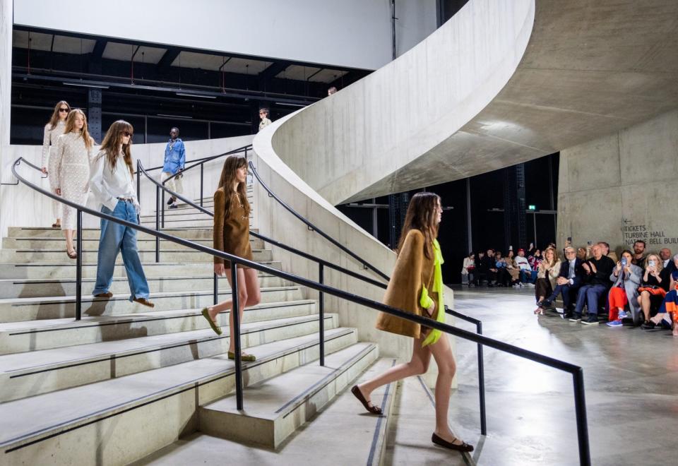 Models descended the steps of London's Tate Modern