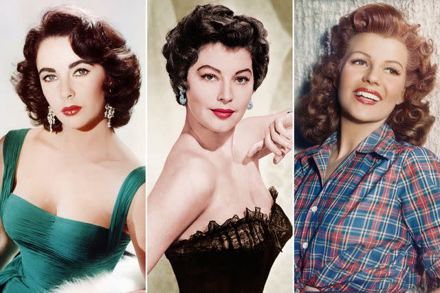 <p>Silver Screen Collection/Getty ; Bettman ; Silver Screen Collection/Getty</p> From left to right, Elizabeth Taylor, Ava Gardner and Rita Hayworth