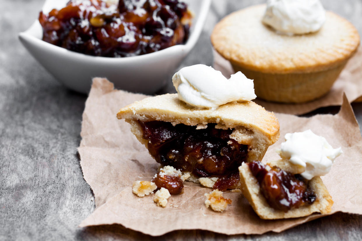 One in five adults think mince pies are best served up on their own, without any kind of topping, though if an accompaniment is a must, double cream was chosen as the best option (Photo: Getty Creative)