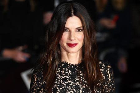 Actress Sandra Bullock arrives at a gala screening of her film "Gravity" at the London Film Festival at a cinema in Leicester Square, central London, October 10, 2013. REUTERS/Andrew Winning