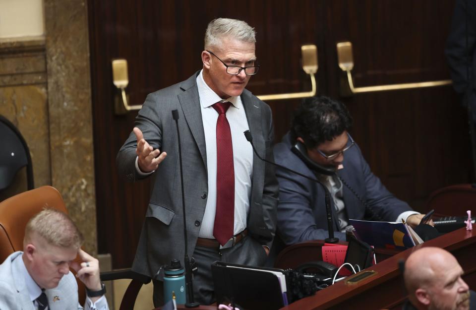 Rep. Calvin Musselman, R-West Haven, sponsor of HB2001, speaks during a special session at the Capitol in Salt Lake City on Wednesday, June 14, 2023. | Scott Winterton, Deseret News