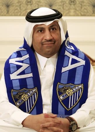Abdullah Al-Thani, propietario y presidente del Málaga CF. REUTERS/Mohammed Dabbous