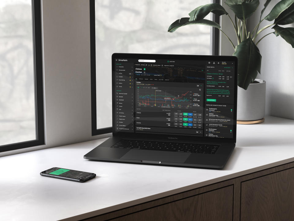 Smarkets betting interface. Photo: Smarkets