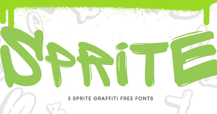 Sprite, one of the best free graffiti fonts