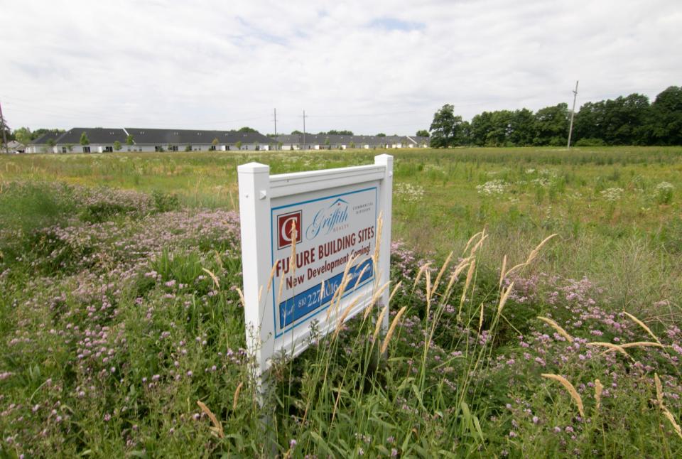 A mixture of single-family homes, apartments and senior living is proposed for vacant land north and west of existing neighborhood Chestnut Crossing in Howell Township, shown Wednesday, June 29, 2022.