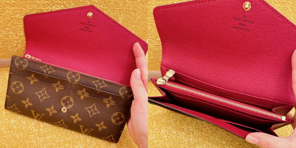 水象星座推薦開運錢包款式：Louis Vuitton Sarah長夾，NT$24,100。圖片來源：編輯拍攝