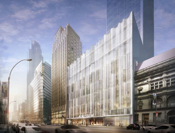 A rendering of Nordstrom's upcoming Manhattan flagship store