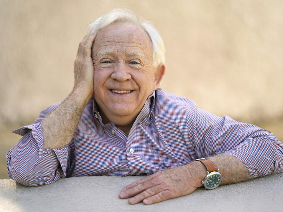 FILE - Leslie Jordan poses for a portrait at Pan Pacific Park in the Fairfax district of Los Angeles on Thursday, April 8, 2021 to promote his new book "How Y'all Doing?: Misadventures and Mischief from a Life Well Lived." Jordan turns 67 on April 29. (AP Photo/Damian Dovarganes, File)