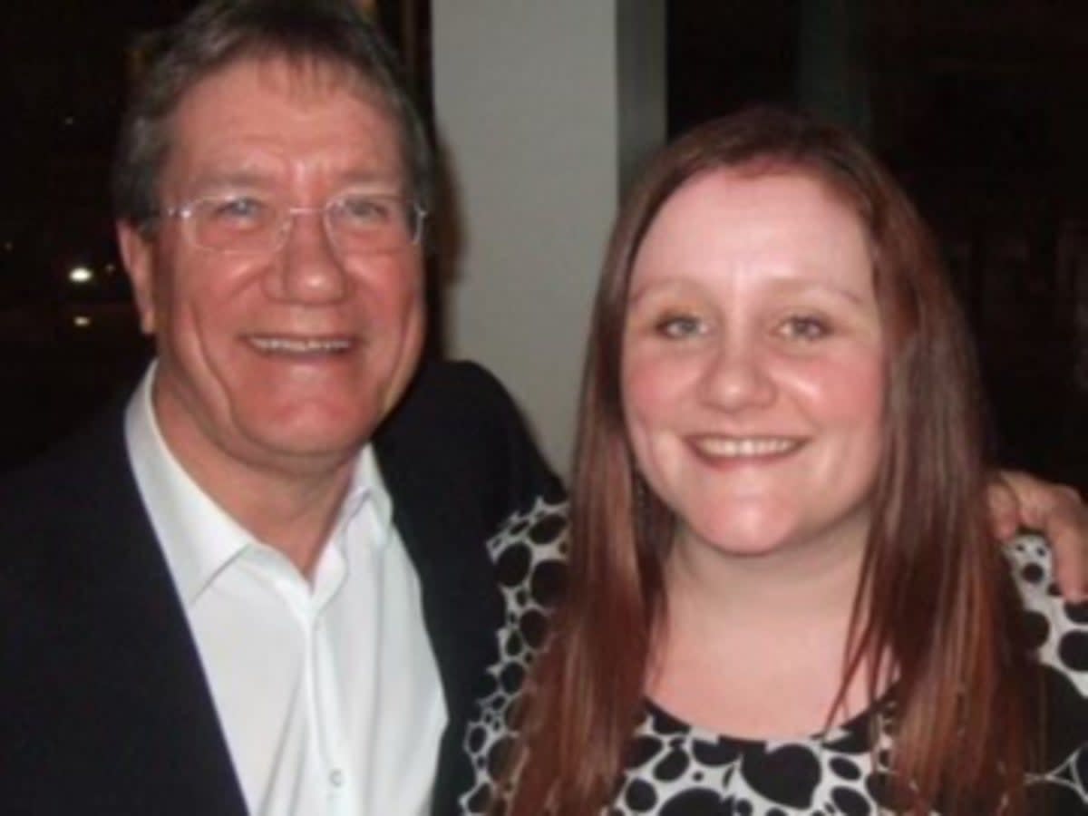 Ruth Carney with her father Peter Carney, who had Alzheimer’s and caught Covid in his care home (Ruth Carney)