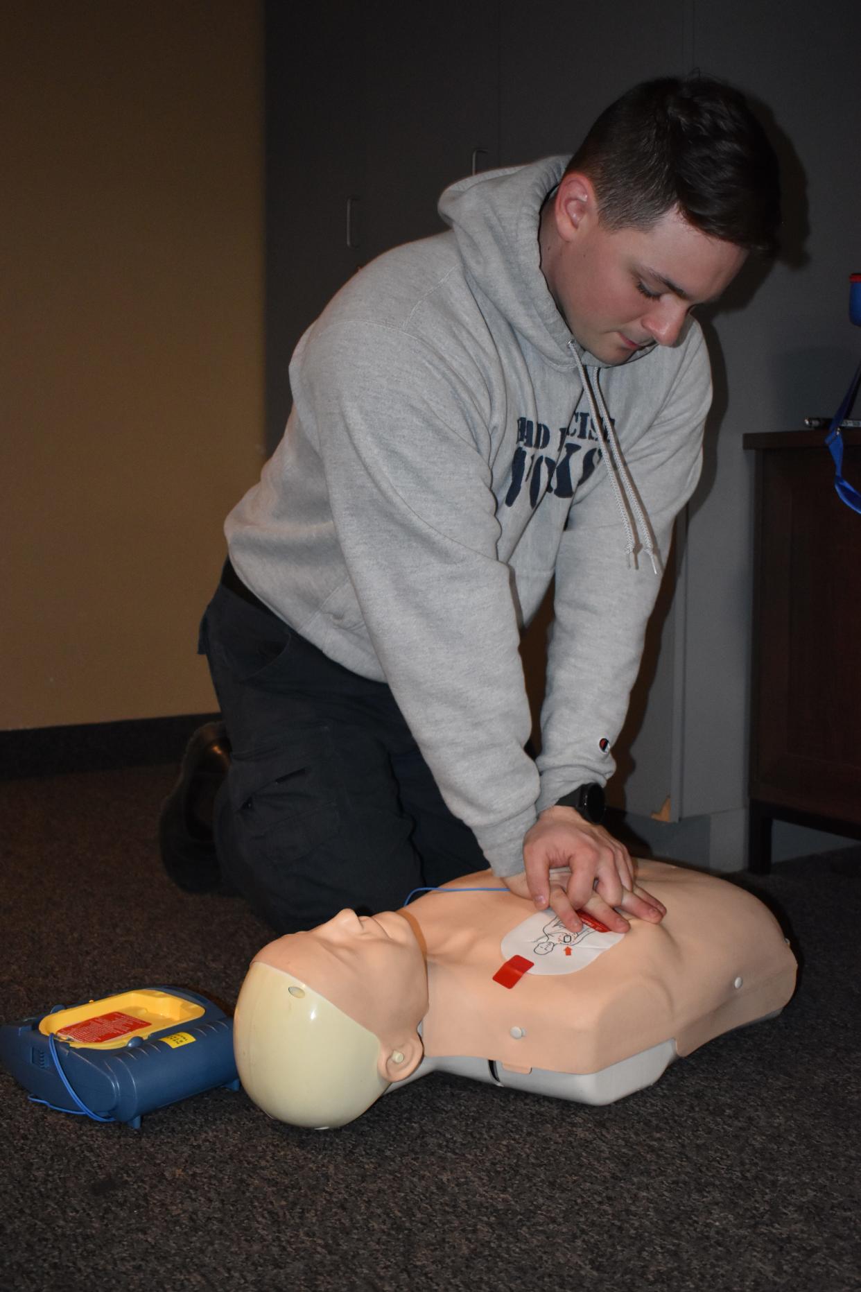 Beyond funding the purchase of the 130 automatic external defibrillators, the Palm Beach Police & Fire Foundation also purchased two new demo model's for Palm Beach Fire Rescue's training sessions for residents.