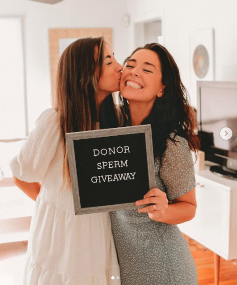 Allie and Sam give Sperm donor vial away as prize in instagram competition.