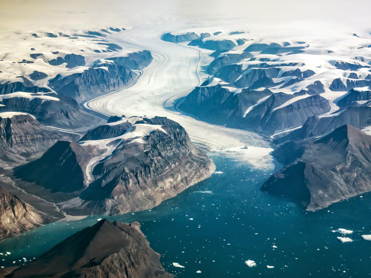 Greenland's ice sheet is melting at an unprecedented rate, detailed new modelling has revealed (Getty)