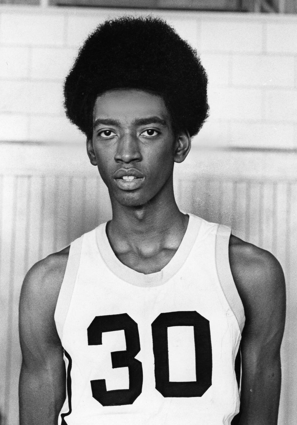 Former Buchtel basketball player Eugene "Gene" Shy Jr. poses for a portrait on Nov. 30, 1970, in Akron.