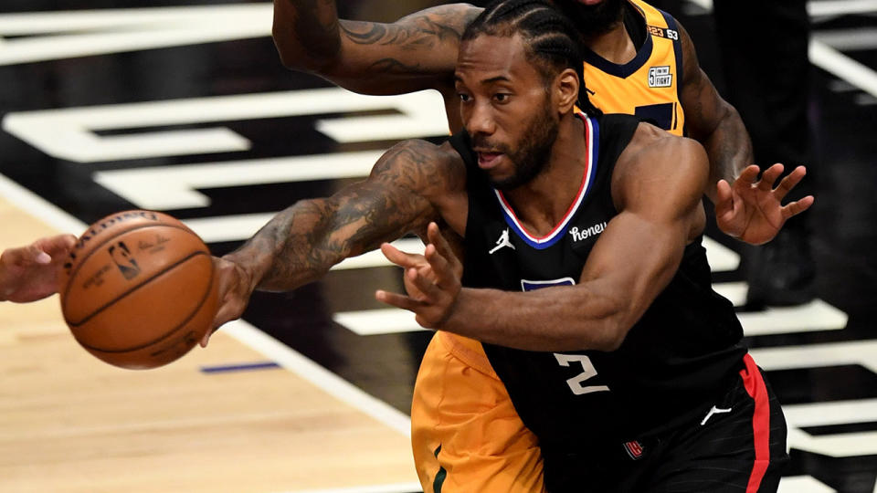 Los Angeles Clippers star Kawhi Leonard is likely to miss more than half the season after injuring his ACL during last season's playoffs. (Photo by Keith Birmingham/MediaNews Group/Pasadena Star-News via Getty Images)