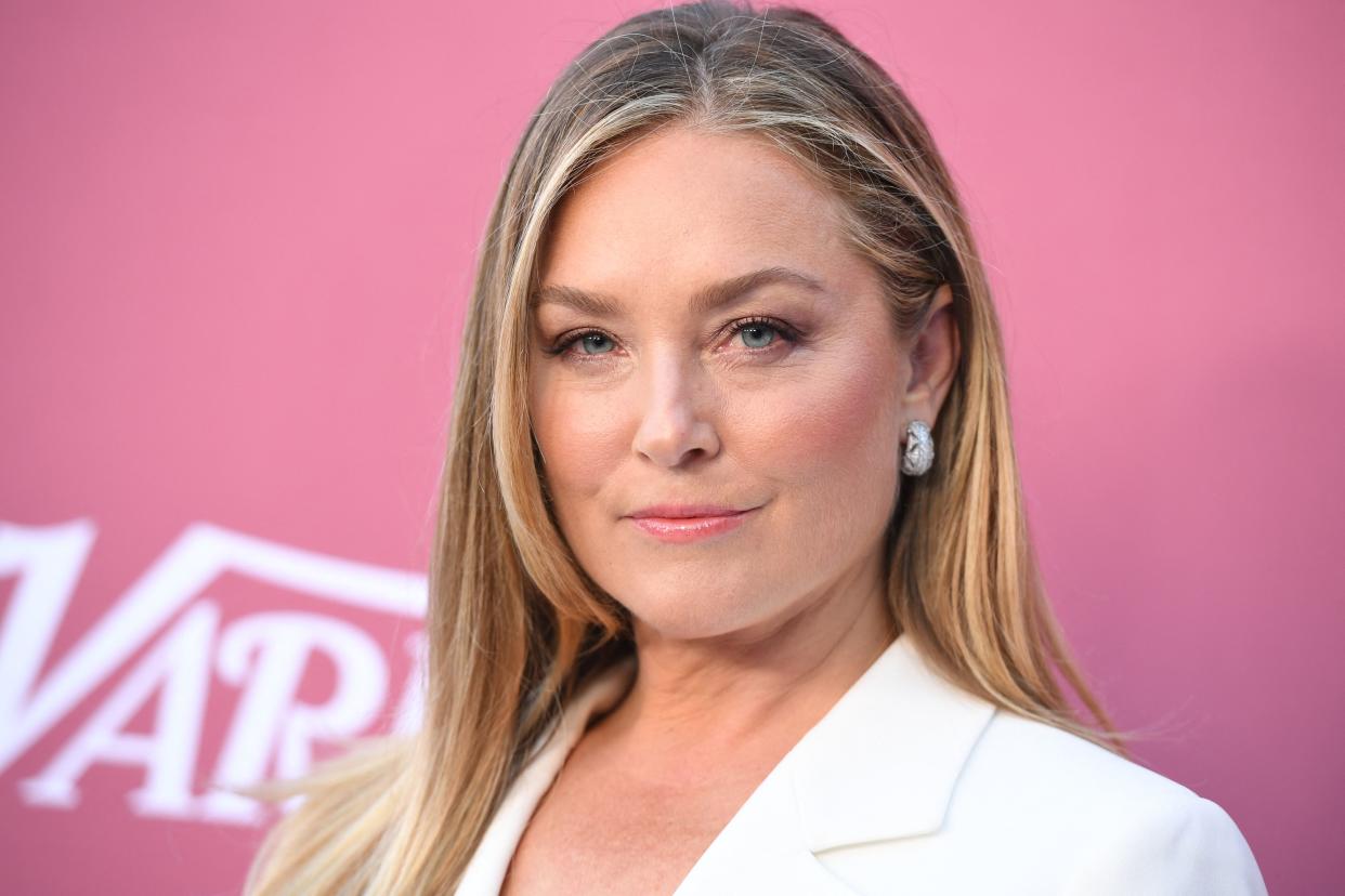 Elisabeth Röhm was a special guest on Hilaria Baldwin's podcast. (Photo by ROBYN BECK/AFP via Getty Images)