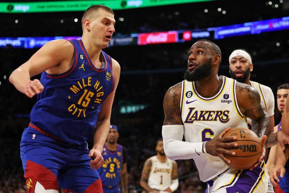 The Nuggets’ Nikola Jokić and the Lakers’ LeBron James could be on another collision course in the Western Conference playoffs.