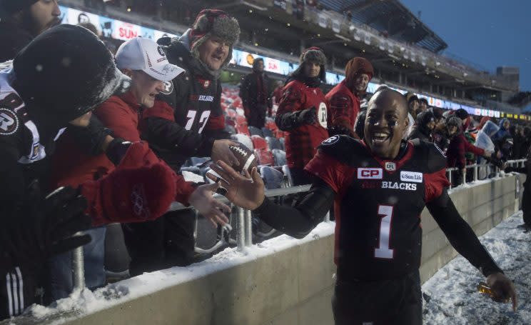 Ottawa QB Henry Burris heads back to the Grey Cup with plenty of motivation. (THE CANADIAN PRESS/Adrian Wyld photo)