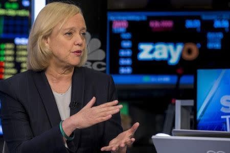 Meg Whitman, Chief Executive Officer of Hewlett-Packard Enterprise at the New York Stock Exchange November 2, 2015. REUTERS/Brendan McDermid