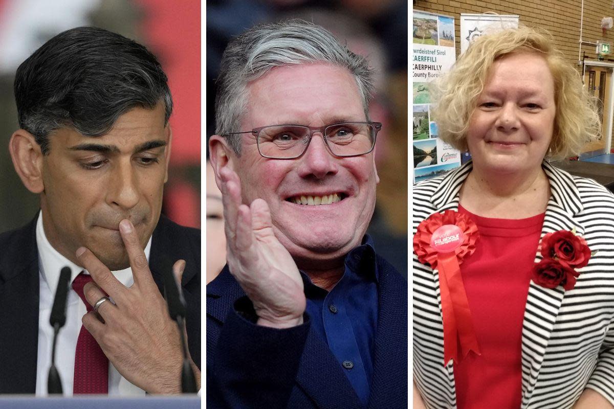 Rishi Sunak should consider his position according to Labour Gwent police and crime commissioner candidate Jane Mudd following a successful set of elections for Labour leader Keir Starmer. <i>(Image: PA/ Mike Egerton PA Wire/LDRS)</i>