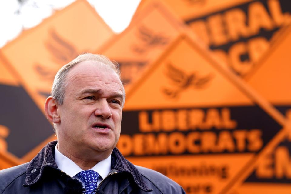 Liberal Democrat leader Sir Ed Davey (Joe Giddens/PA) (PA Wire)