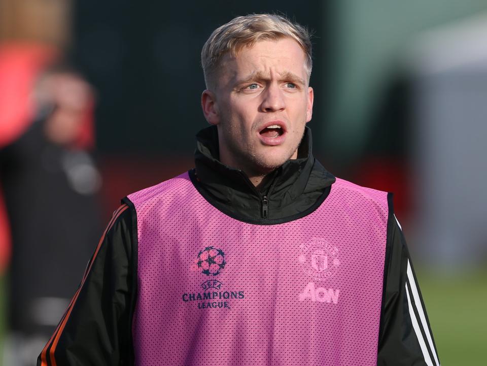 Manchester United midfielder Donny van de Beek (Manchester United via Getty Images)