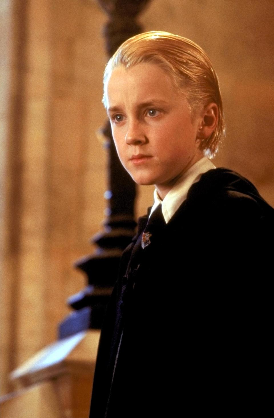 Tom Felton was 13 when he began playing Draco Malfoy in the "Harry Potter" films.