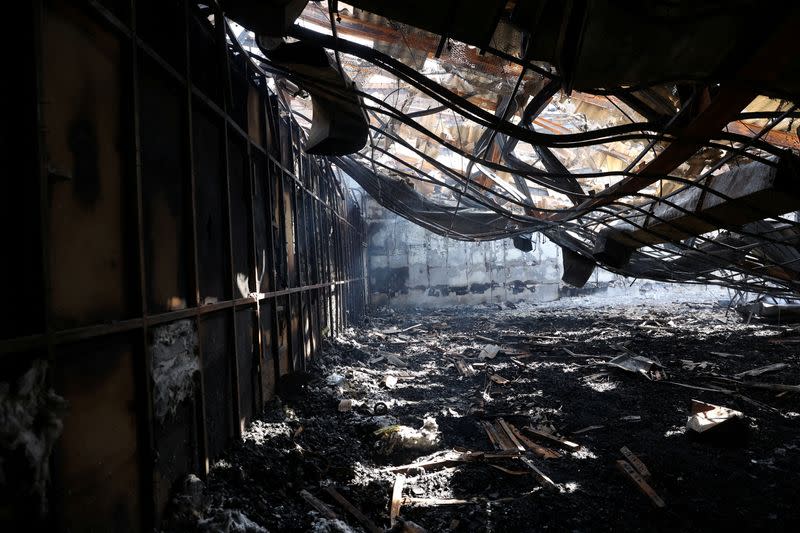FILE PHOTO: Aftermath of a fire in Evin Prison in Tehran