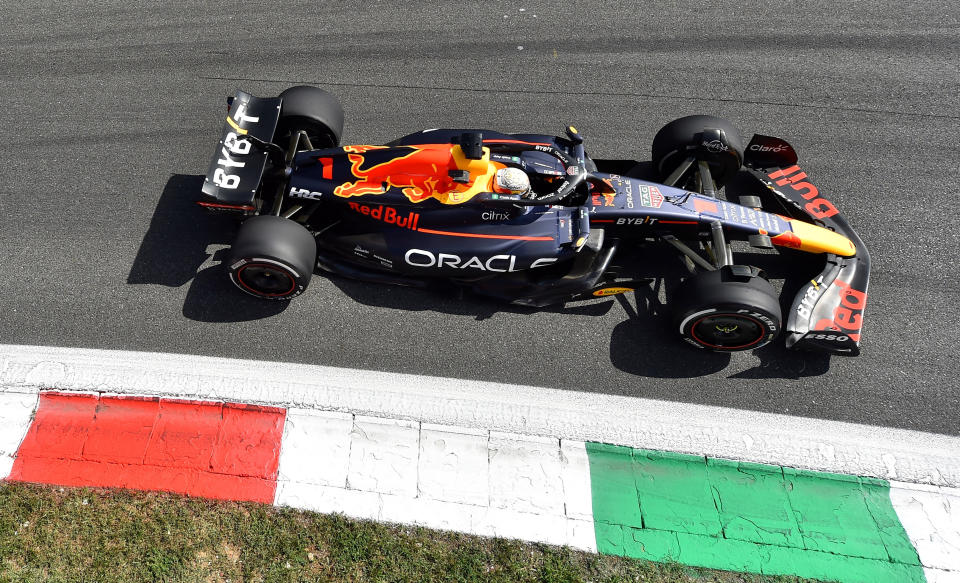Formula One F1 - Italian Grand Prix - Autodromo Nazionale Monza, Monza, Italy - September 9, 2022 Red Bull's Max Verstappen during practice REUTERS/Massimo Pinca