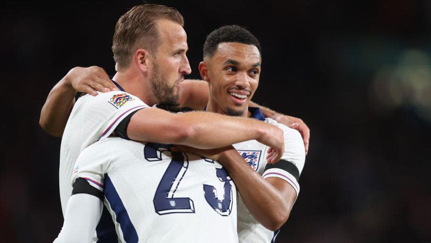 Trent Alexander-Arnold with Harry Kane