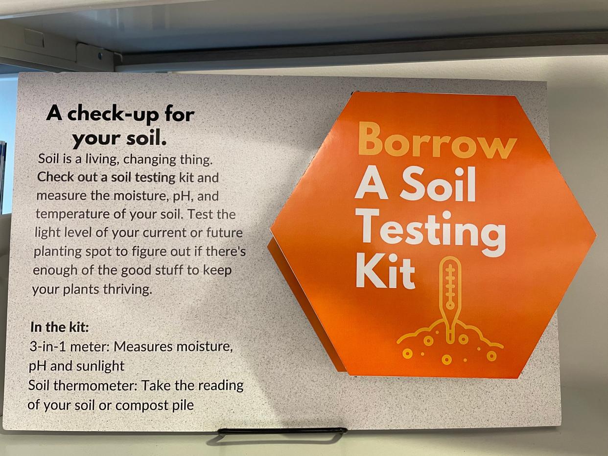 Patrons of the Anderson seed library can also check out a soil testing kit to ensure the environment for their new seeds is healthy.