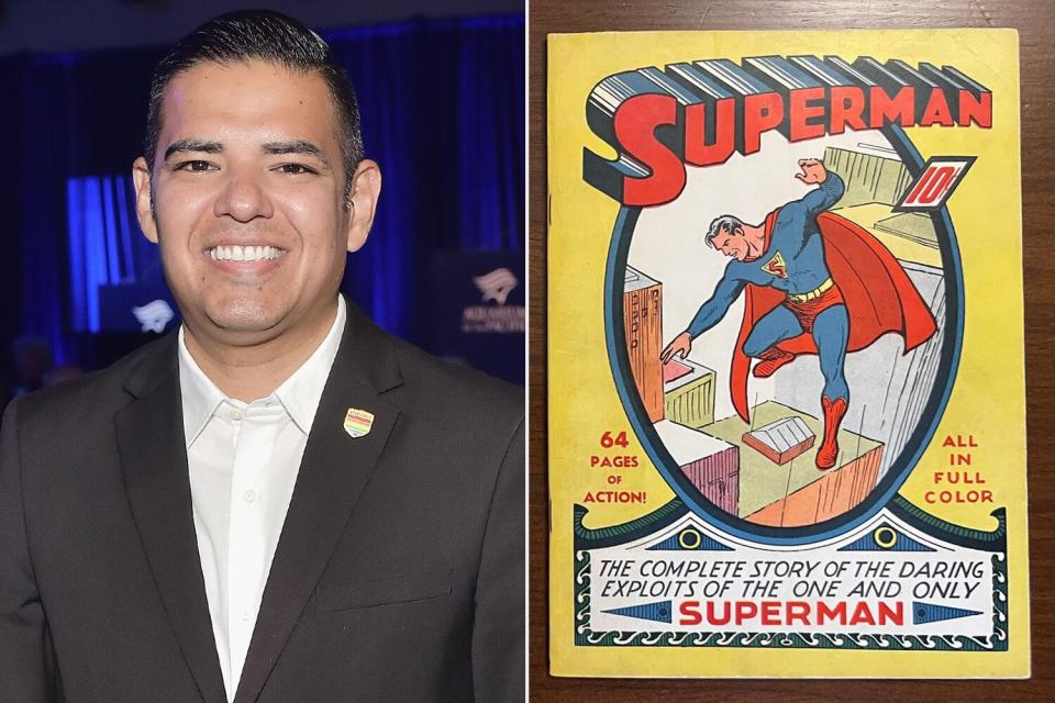 Rep. Elect Robert Garcia Will Be Sworn In With Vintage Superman Comic, U.S. Citizenship Certificate