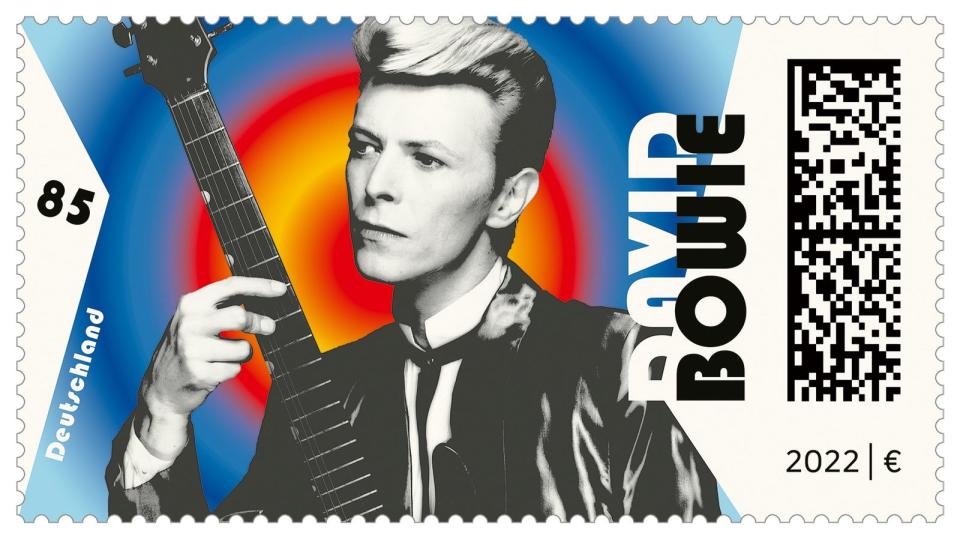 85 Cent ist das gute Stück offiziell wert, doch schon bald könnte die David-Bowie-Briefmarke zum begehrten Sammlerstück werden. (Bild: Bundesministerium der Finanzen)