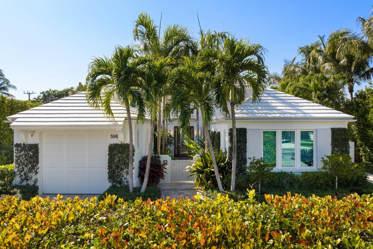Built as a custom home by Suzanne and Michael Ainsley, a five-bedroom house at 596 N. County Road in Palm Beach has sold for a recorded $13.625 million.