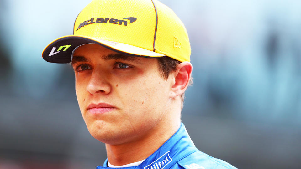 McLaren F1 driver Lando Norris was reportedly mugged outside Wembley Stadium following England's loss to Italy in the Euro 2020 final. (Photo by Dan Istitene - Formula 1/Formula 1 via Getty Images)