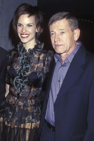 <p>Ron Galella, Ltd./Ron Galella Collection via Getty </p> Hilary Swank and her father Stephen Swank attend 'The Affair of the Necklace' premiere in 2001