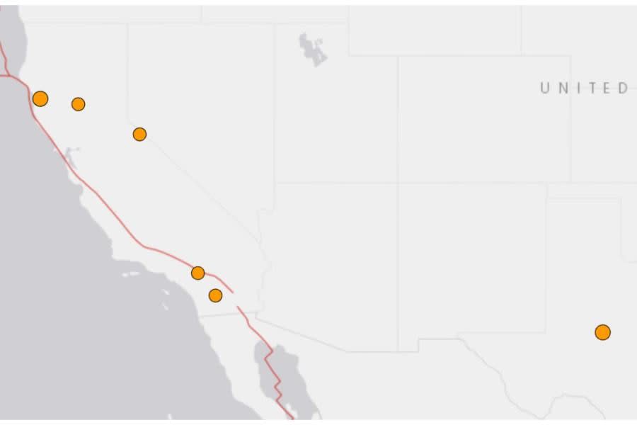 Seis sismos en menos de 24 horas sacuden California 