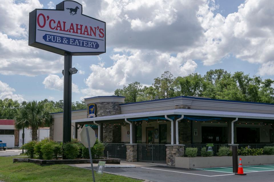 O'Calahan's Pub & Eatery, shown in 2019, offers dog-friendly dining on its patio.