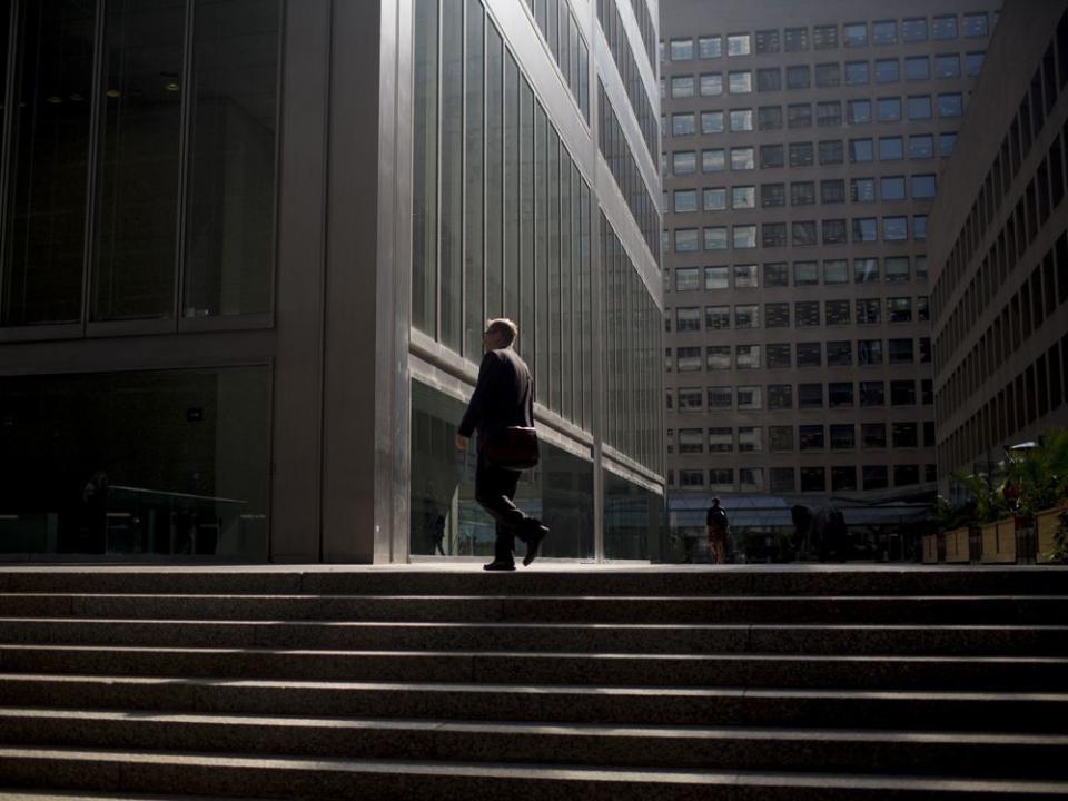 Views Of Bay Street Commuters As Canada Stocks Rise While Banks, Oil Rebound After U.S. Payrolls