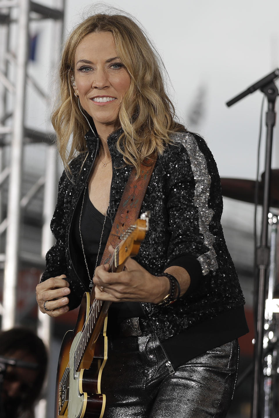 Sheryl Crow performs on NBC's "Today" show at the Indianapolis Motor Speedway, Thursday, May 23, 2019, in Indianapolis. (AP Photo/Darron Cummings)
