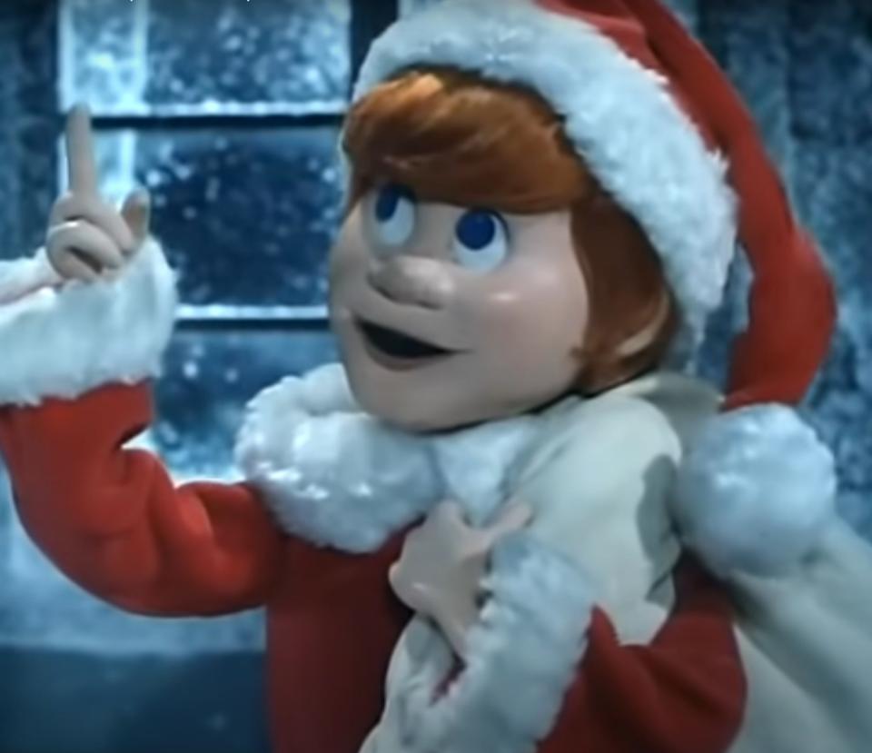 Santa carries a sack of presents in "Santa Claus Is Comin' to Town"