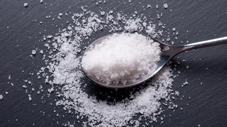 kosher salt with spoon