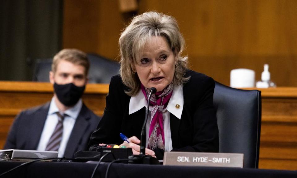 Cindy Hyde-Smith on Capitol Hill on 27 January.