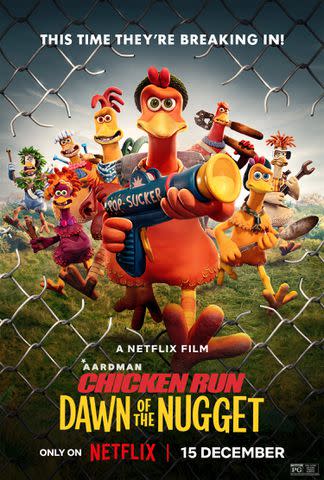 <p>Aardman/NETFLIX</p> Chicken Run: Dawn of the Nugget poster