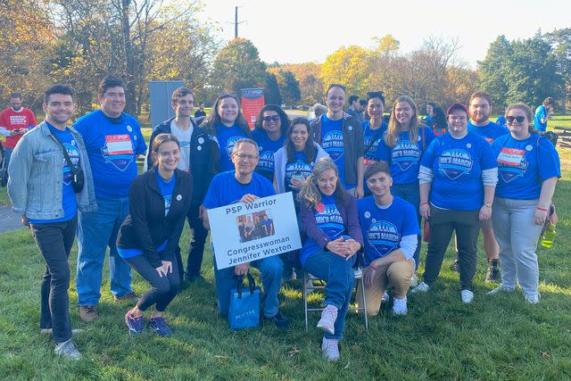 <p>Courtesy of the Wexton Office</p> Jennifer Wexton — surrounded by staff, family and friends — attends the MK's March to raise money for PSP research on Oct. 28, 2023