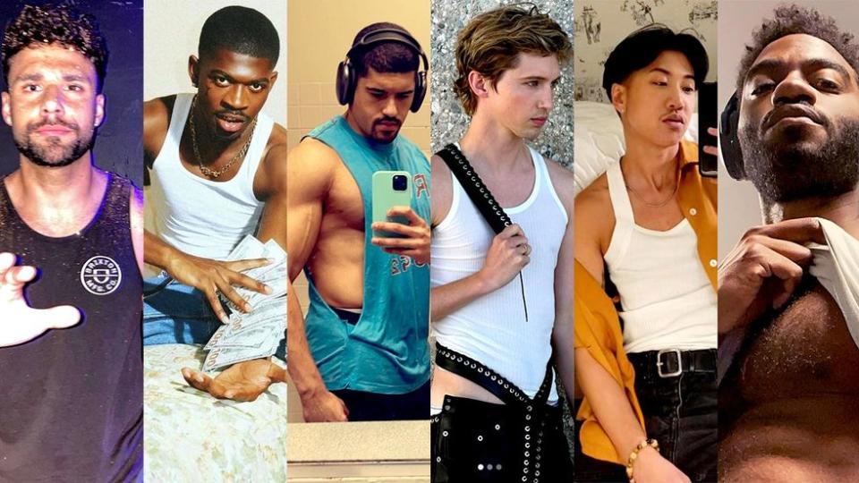 photo gallery list gay men queer celebs slutty little tank tops